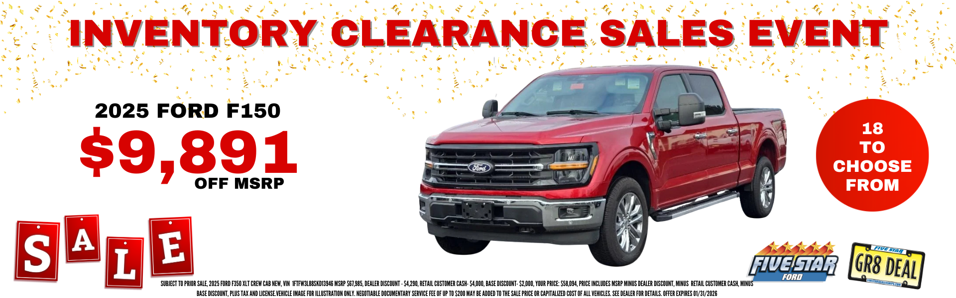 Inventory Clearance Sale 2025 F150