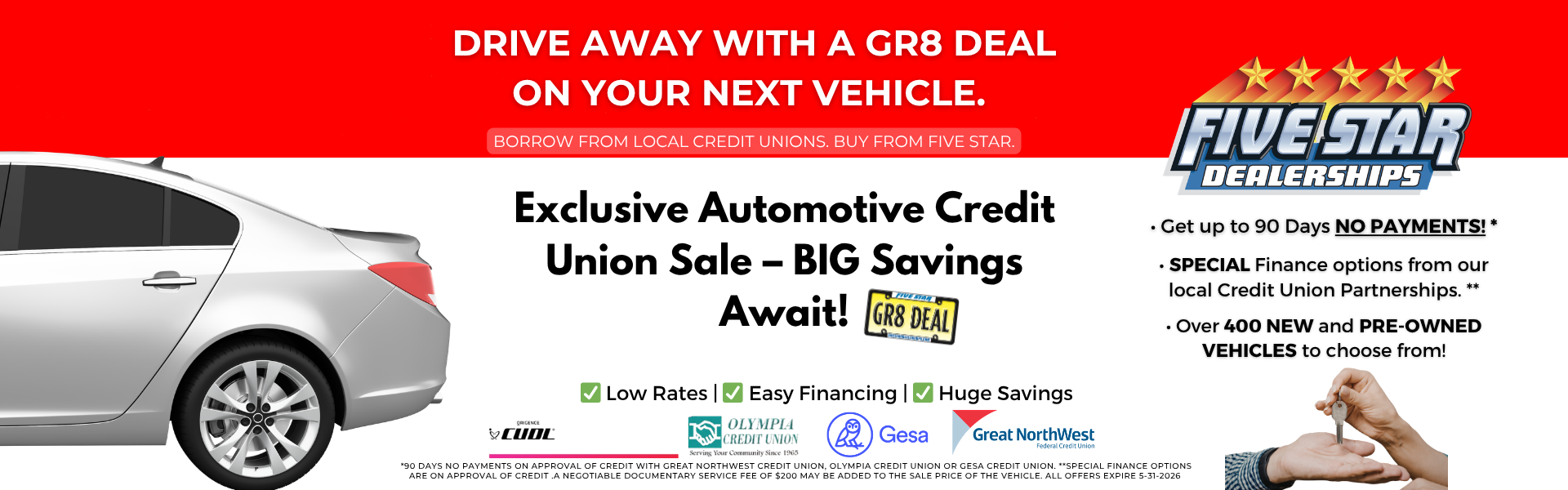 credit union sale